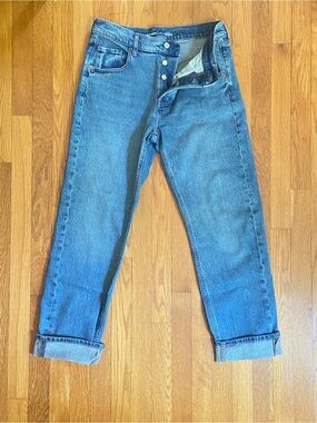 Old Navy Womens Light Blue Straight-Leg Jeans